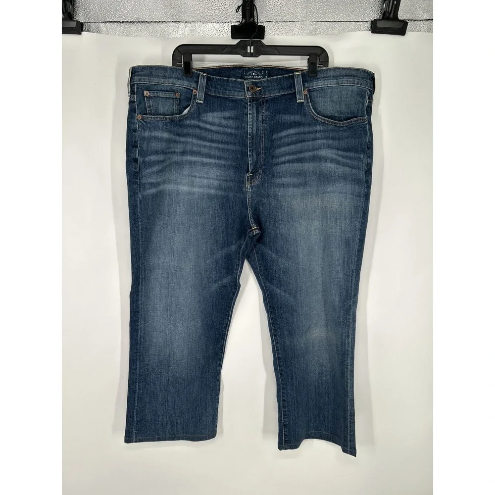 Lucky‎ Brand 181 Jeans Men 44x30 Dark Wash Blue Relaxed Fit Straight Leg Denim